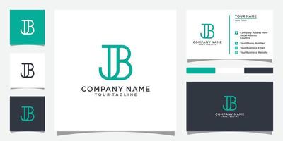 jb o bj lettera logo design vettore