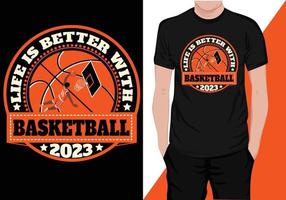pallacanestro t camicia design vettore