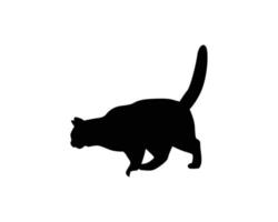 gatto silhouette modello vettore