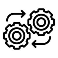 adattamento Ingranaggio ruota icona, schema stile vettore
