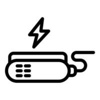 portatile caricabatterie icona, schema stile vettore