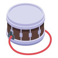 tamburo icona, isometrico stile vettore