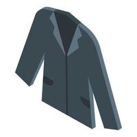 scuola uniforme blazer icona, isometrico stile vettore