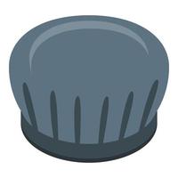 grigio protettivo cappello icona, isometrico stile vettore
