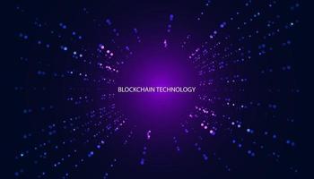 astratto blockchain digitale tecnologia moderno blu su blu sfondo bellissimo viola copia spazio sfondo vettore