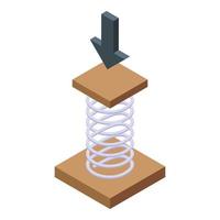 vigore sforzo icona, isometrico stile vettore
