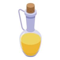 girasole olio bottiglia icona, isometrico stile vettore