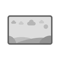 Immagine ii piatto in scala di grigi icona vettore