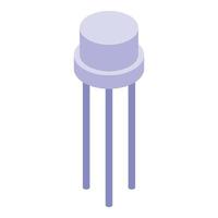 voltaggio regolatore transistor icona, isometrico stile vettore