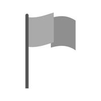 bandiera piatto in scala di grigi icona vettore