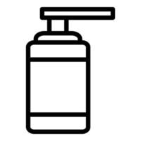 spray bottiglia sapone icona, schema stile vettore