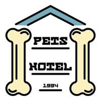 animali domestici cane Hotel logo, schema stile vettore