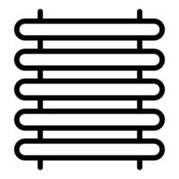 caldo asciugamano rotaia icona, schema stile vettore
