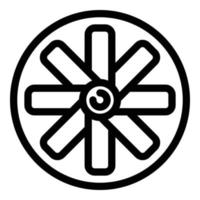 ventilazione fan icona, schema stile vettore