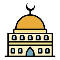 tradizionale moschea icona colore schema vettore