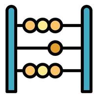 contare abaco icona colore schema vettore