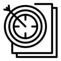 freccia nel il bersaglio documenti icona, schema stile vettore