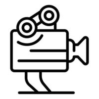 film telecamera icona, schema stile vettore