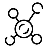 nucleare cellule icona, schema stile vettore