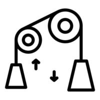 il vigore di gravità icona, schema stile vettore