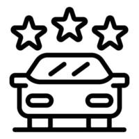 tre stella senza equipaggio Taxi icona, schema stile vettore