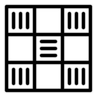 piastrella pavimentazione icona, schema stile vettore