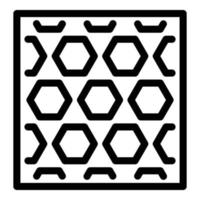 esagonale pavimentazione icona, schema stile vettore