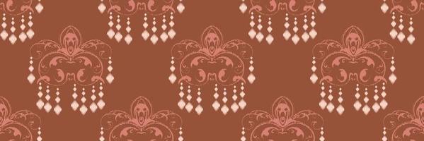 ikat damasco scandinavo ricamo, ikat senza soluzione di continuità modello tribale sfondi, etnico Natività digitale tessile asiatico design antico arte per stampe tessuto saree Mughal andane struttura Kurti kurtis vettore