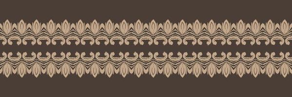 batik tessile ikkat o ikat triangolo senza soluzione di continuità modello digitale vettore design per Stampa saree Kurti Borneo tessuto confine spazzola simboli campioni cotone