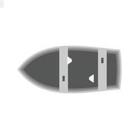dinghy piatto in scala di grigi icona vettore