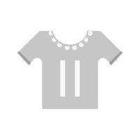 piccolo camicia piatto in scala di grigi icona vettore