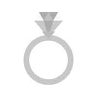 diamante squillare piatto in scala di grigi icona vettore