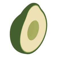 metà avocado icona, isometrico stile vettore