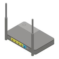broadbrand router icona, isometrico stile vettore