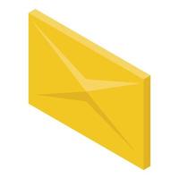 posta lettera icona, isometrico stile vettore