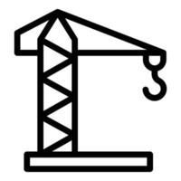 costruzione gru icona, schema stile vettore