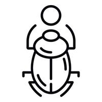 scarabeo scarafaggio icona, schema stile vettore