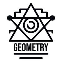 geometria alchimia icona, schema stile vettore