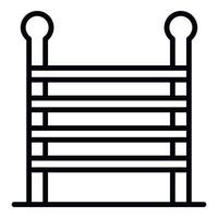 legna scala icona, schema stile vettore