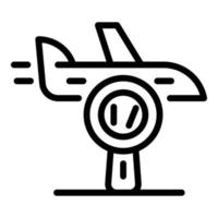 aereo controllo icona, schema stile vettore