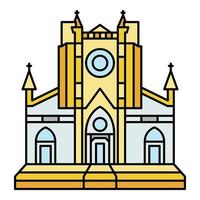 cattolico tempio icona colore schema vettore