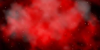 sfondo vettoriale rosso scuro con stelle colorate.