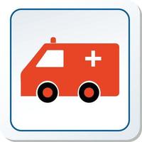 medico ambulanza icona vettore grafico