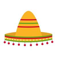 messicano sombrero cappello vettore illustrazione su un' bianca sfondo. tradizionale messicano cappello.