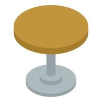 il giro legna tavolo icona, isometrico stile vettore