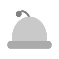 inverno berretto piatto in scala di grigi icona vettore