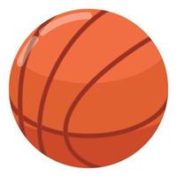 pallacanestro palla icona, isometrico stile vettore