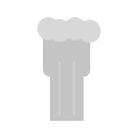 pinta di birra ii piatto in scala di grigi icona vettore