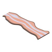 Bacon icona, isometrico stile vettore