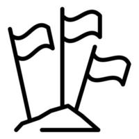 bandiere stuzzicadenti icona, schema stile vettore